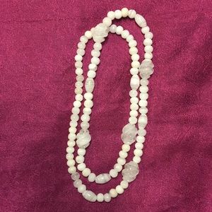 White stone necklace